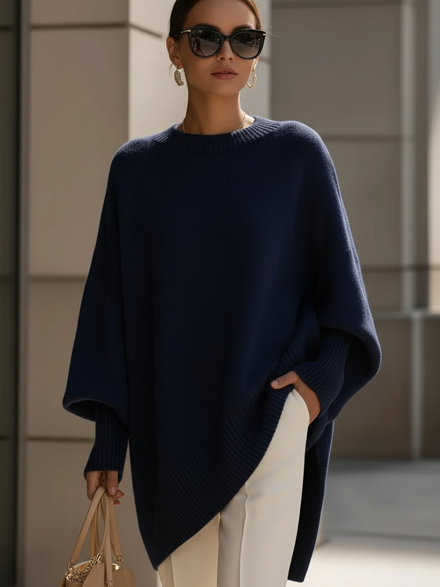 Brushed Asymmetric Hem Knit Top for Women | Evelyne