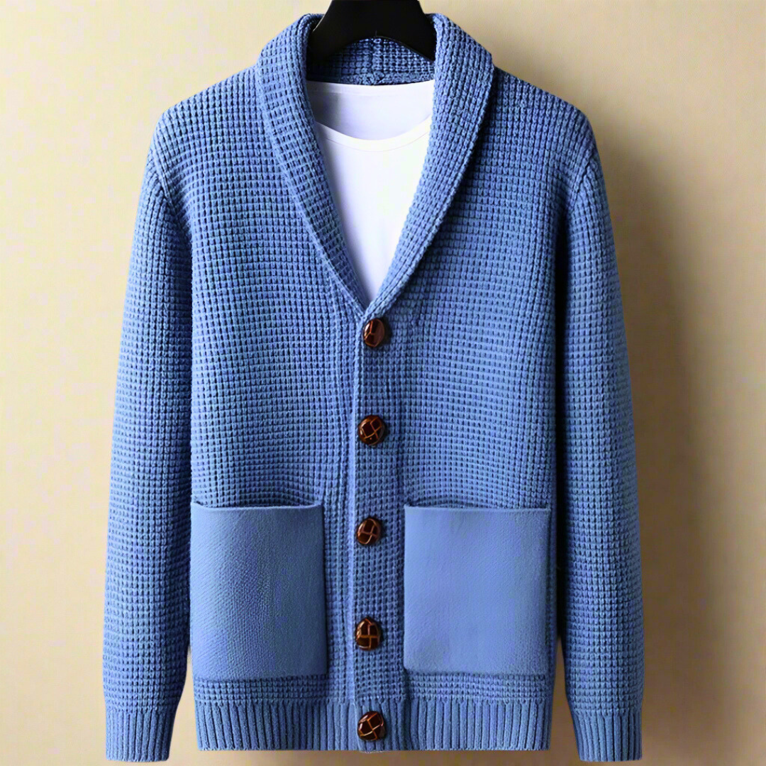 Slate Vintage Button Front Cardigan For Men | Theodore