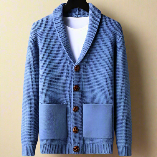 Slate Vintage Button Front Cardigan For Men | Theodore