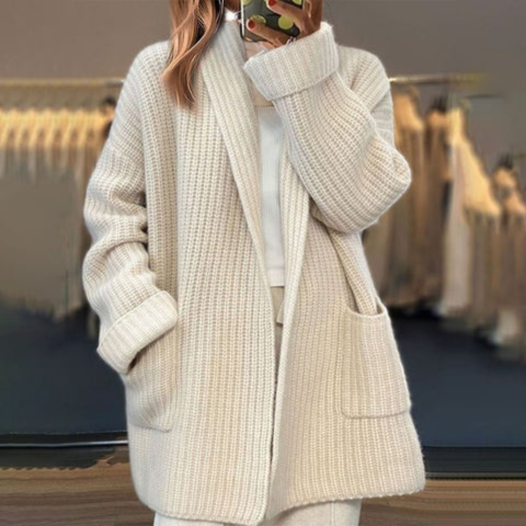 Spellbinding Oversized Open Front Cardigan For Women | Elowara