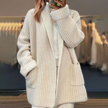 Spellbinding Oversized Open Front Cardigan For Women | Elowara