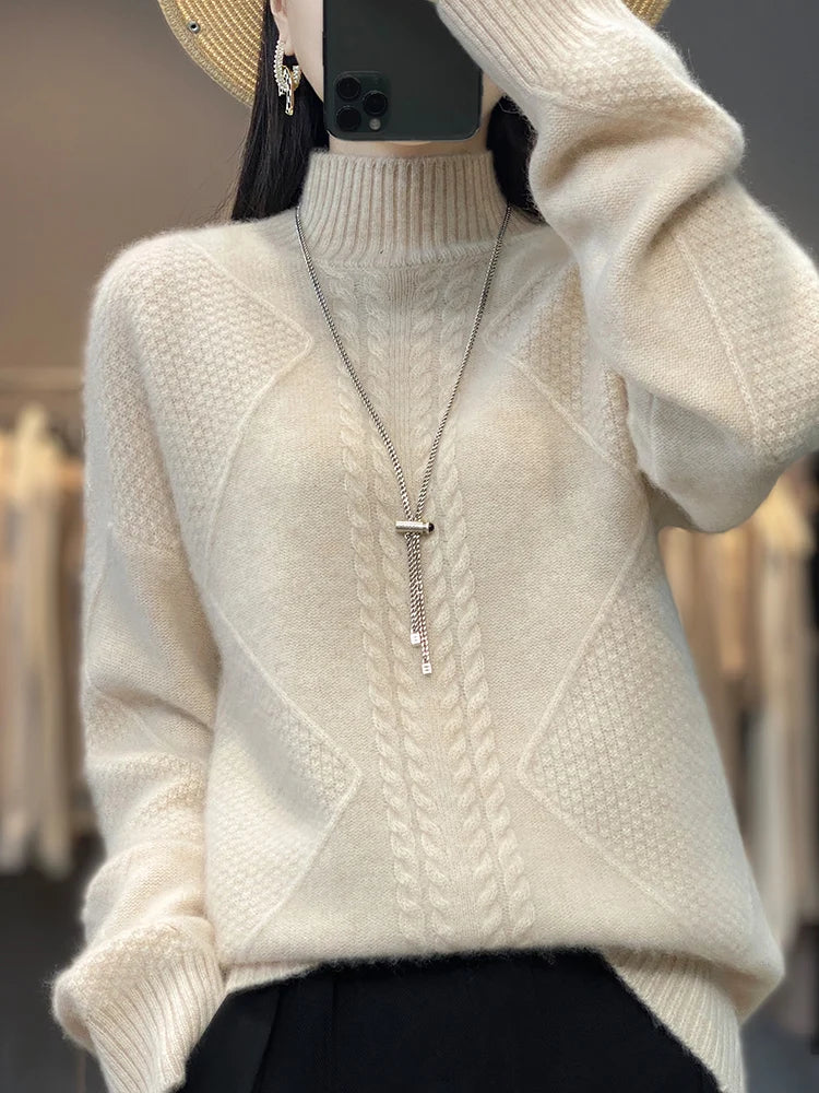 Hospitable Classic Turtleneck Sweater For Women | Evelina