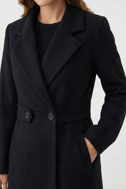 Curated Long Tailored Double Breasted Coat For Women | Arlena