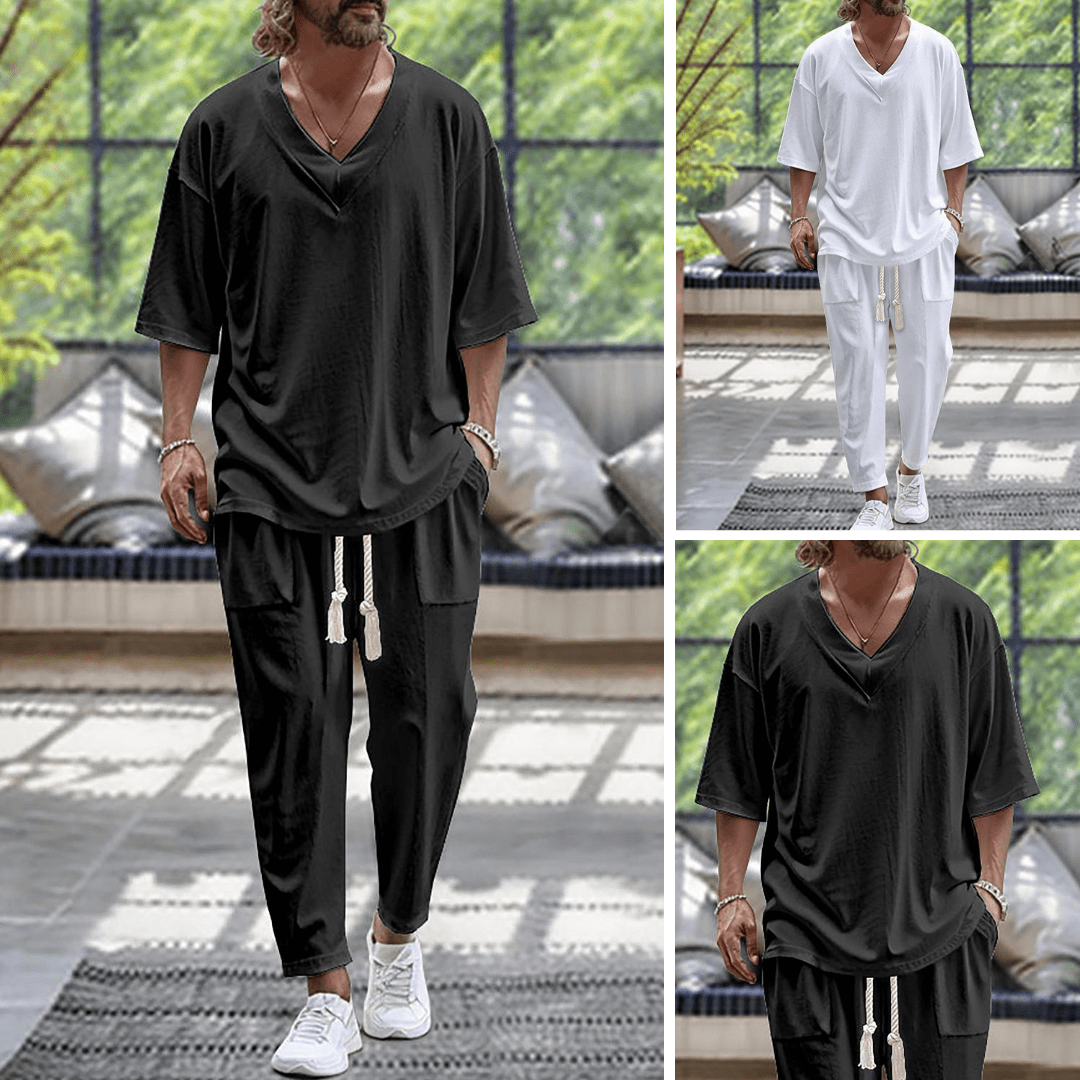 Dreamy Relaxed Fit Two Piece Set For Men | Kaelen