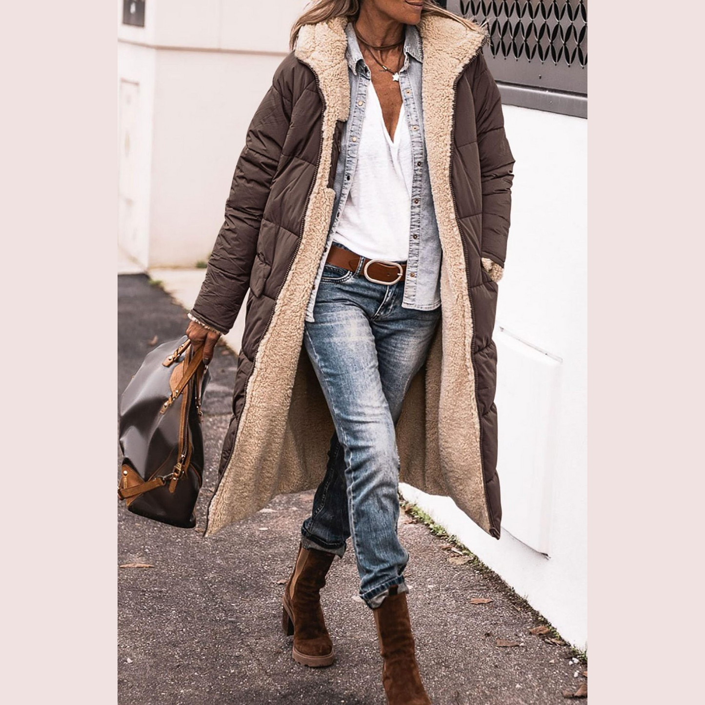 Editorial Long Reversible Coat For Women | Dona