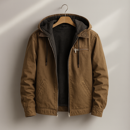 Mesmerizing Lined Hooded Utility Jacket For Men | Branton
