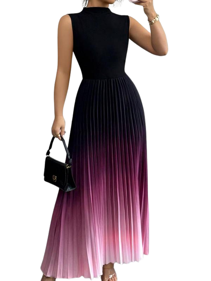 Edwardian Elegant Ombre Sleeveless Dress For Women | Mirella