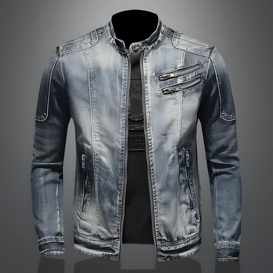 Autumnal Retro Zip Front Jacket For Men | Matteo
