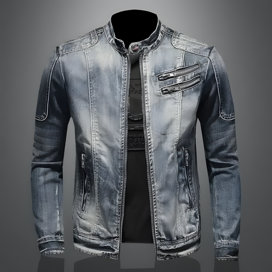 Autumnal Retro Zip Front Jacket For Men | Matteo