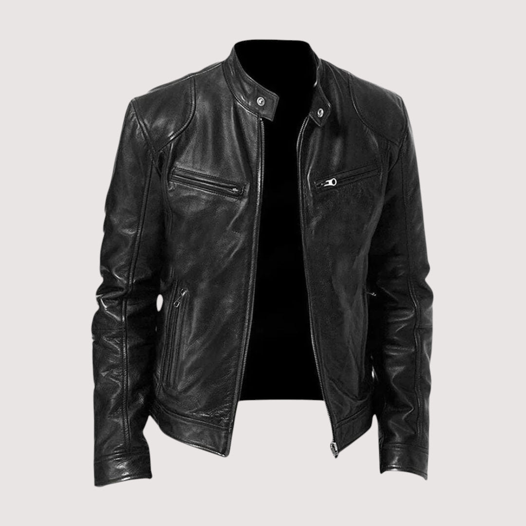 Brass Classic Zip Front Jacket for Men | Dorian