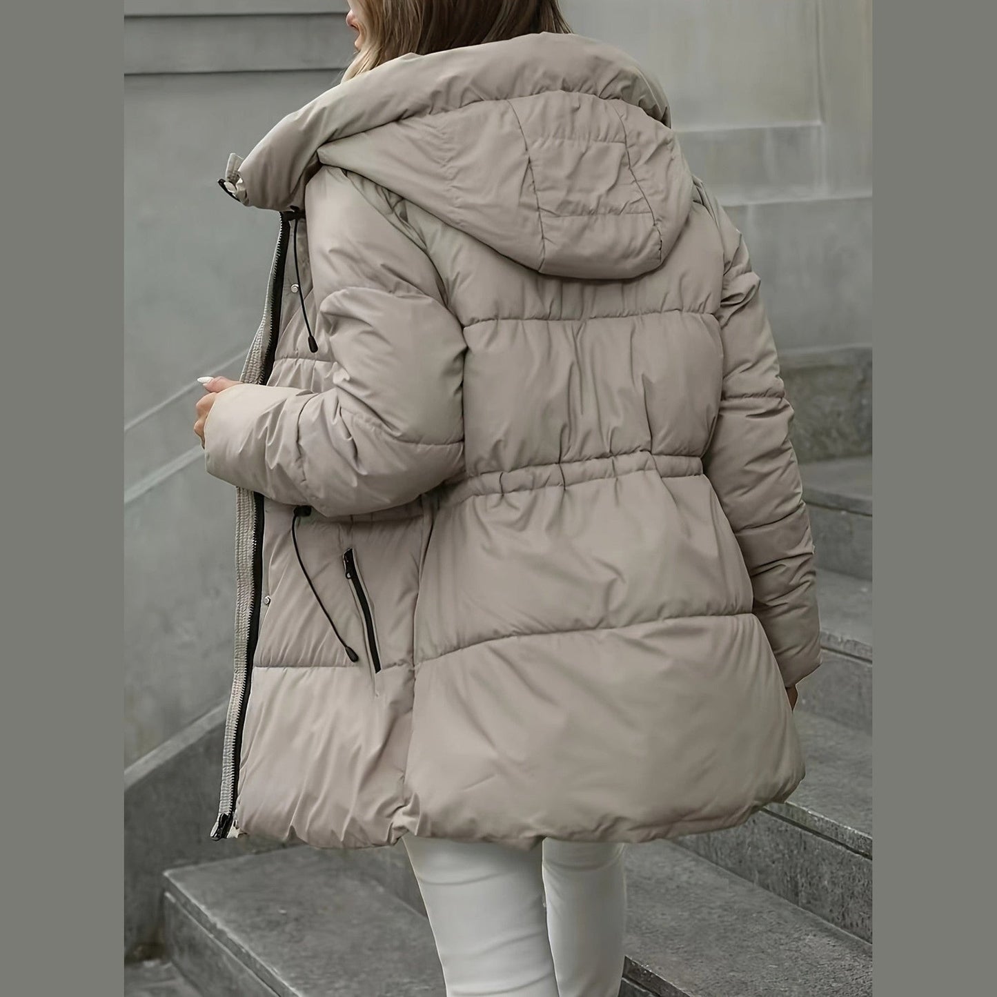 Stylish Oversized Hooded Puffer Jacket For Women | Celestine