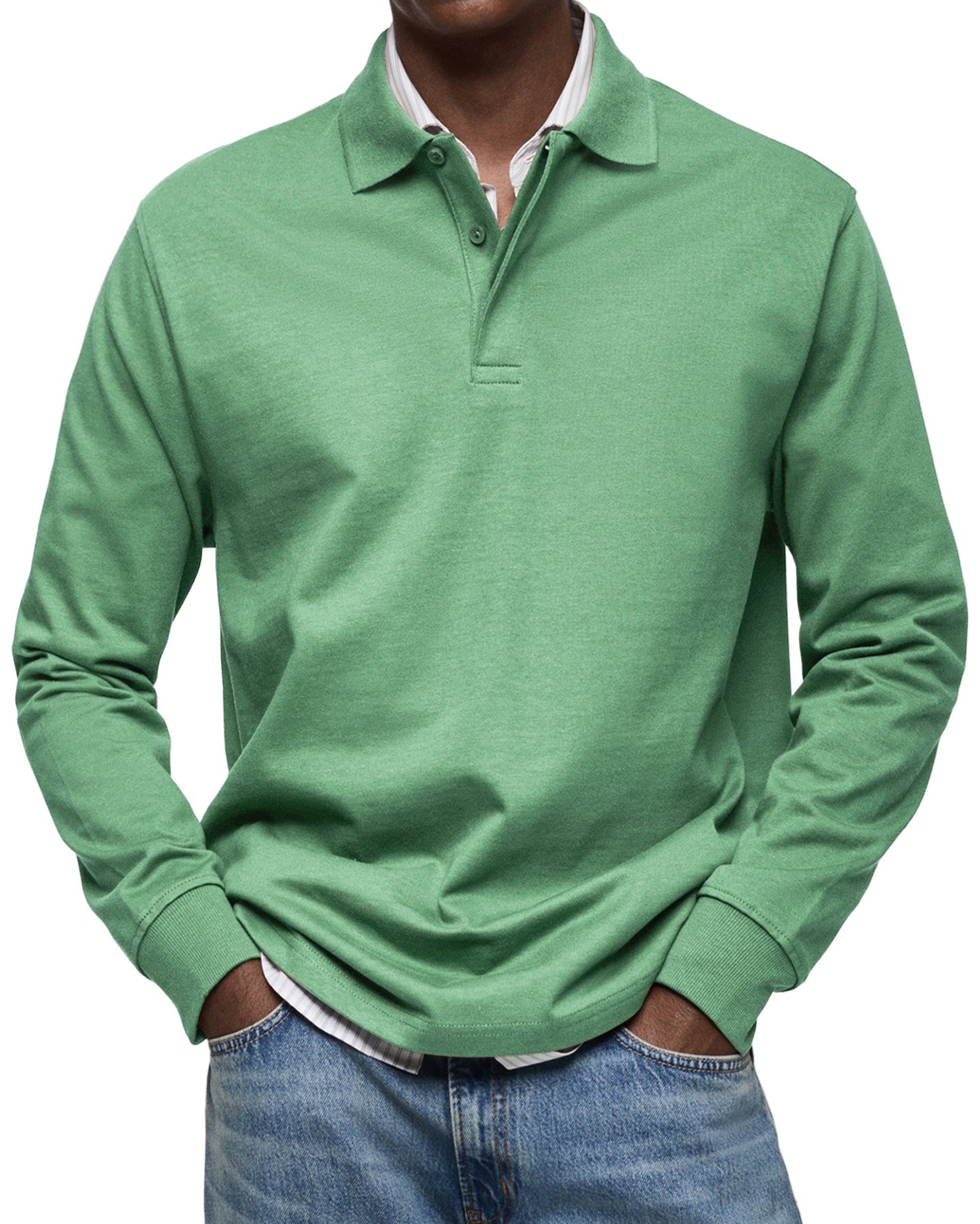 Riviera Classic Long Sleeve Polo Shirt For Men | Tristan