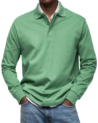 Riviera Classic Long Sleeve Polo Shirt For Men | Tristan