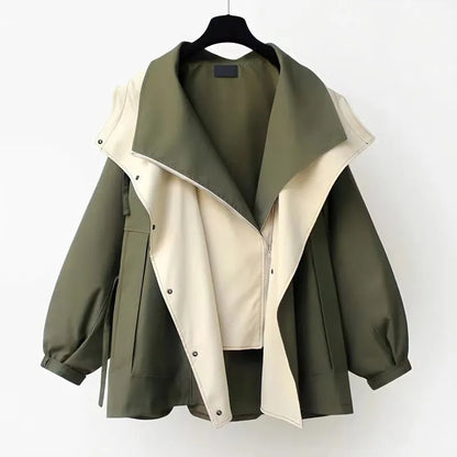 Brilliant Double Layer Hooded Jacket For Women | Mireya