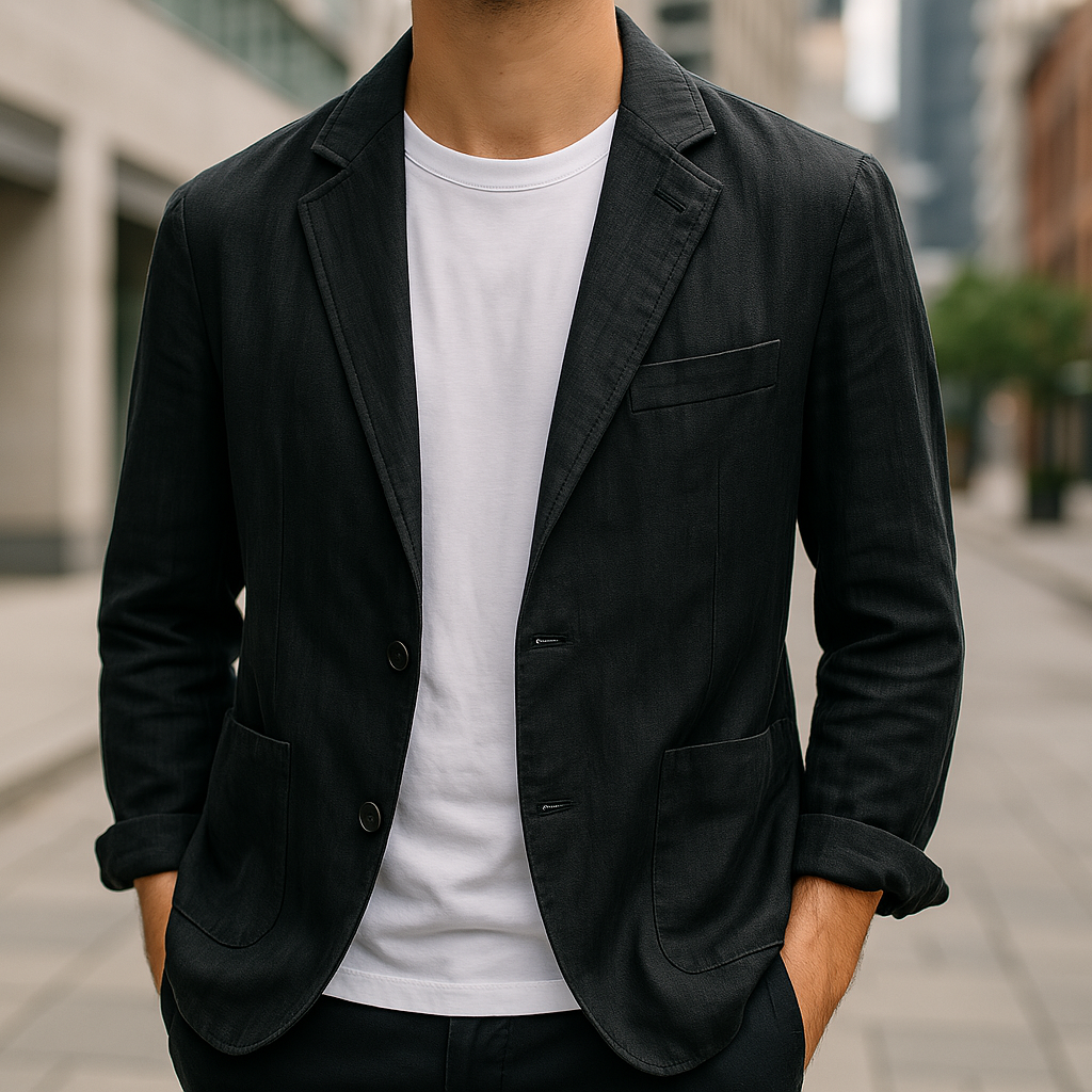 Bronze Tailored Single Button Blazer for Men | Matteo