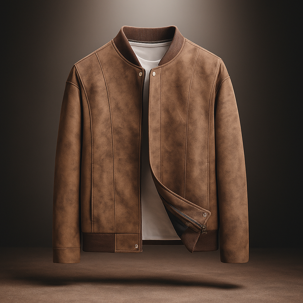 Textured Textured Bomber Jacket for Men | Hartwell