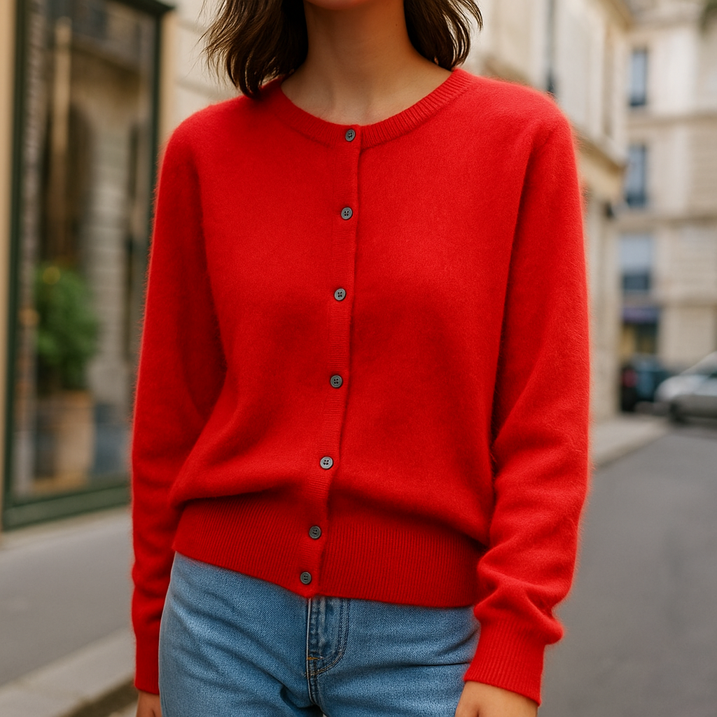 Pearl Classic Button Front Sweater for Women | Elara