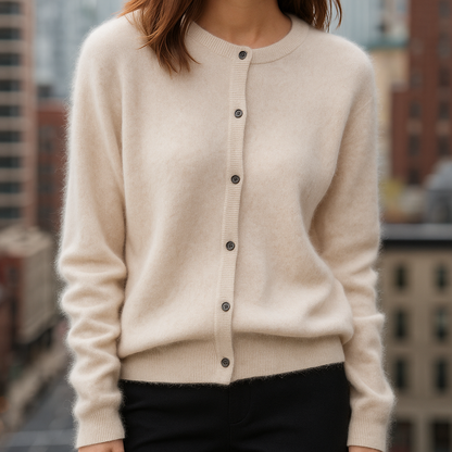 Pearl Classic Button Front Sweater for Women | Elara