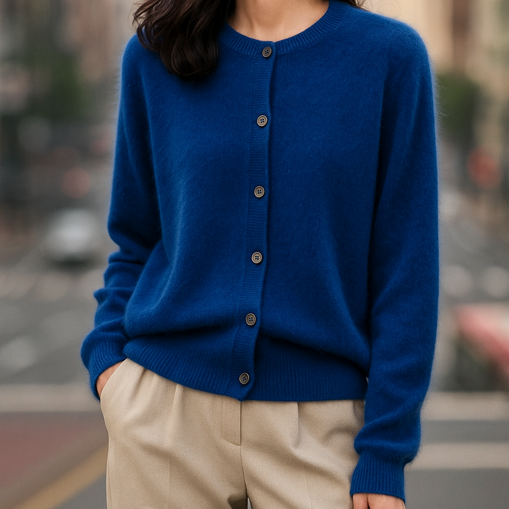 Pearl Classic Button Front Sweater for Women | Elara