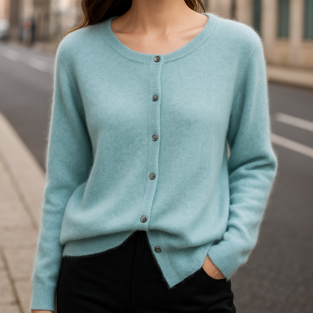 Pearl Classic Button Front Sweater for Women | Elara