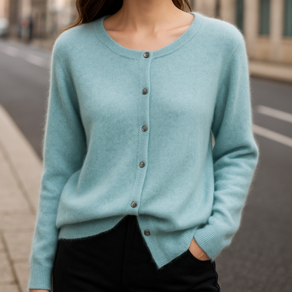 Pearl Classic Button Front Sweater for Women | Elara