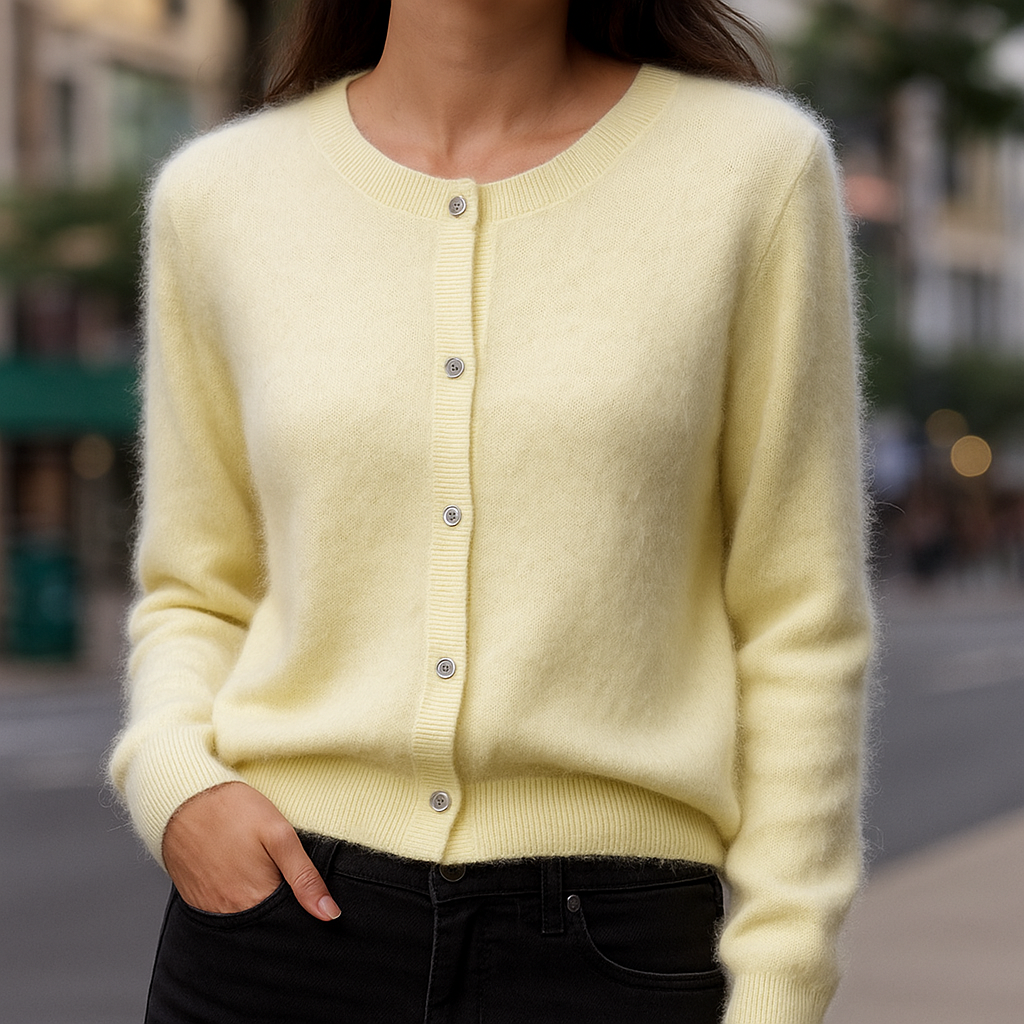Pearl Classic Button Front Sweater for Women | Elara