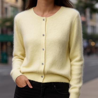 Pearl Classic Button Front Sweater for Women | Elara