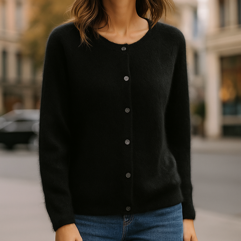 Pearl Classic Button Front Sweater for Women | Elara