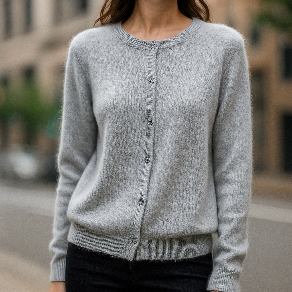 Pearl Classic Button Front Sweater for Women | Elara