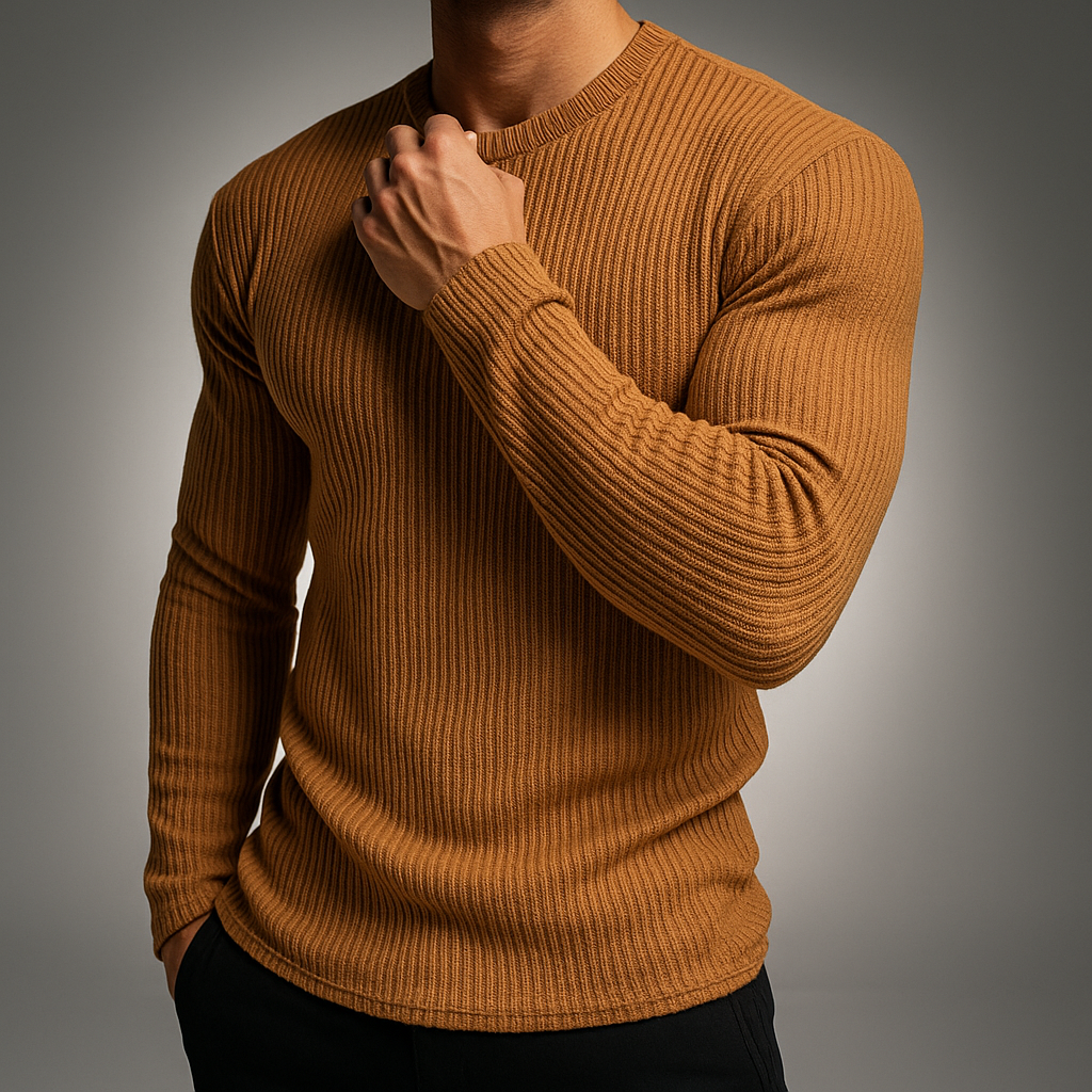 Magnolia Slim Fit Ribbed Sweater for Men | Kieran