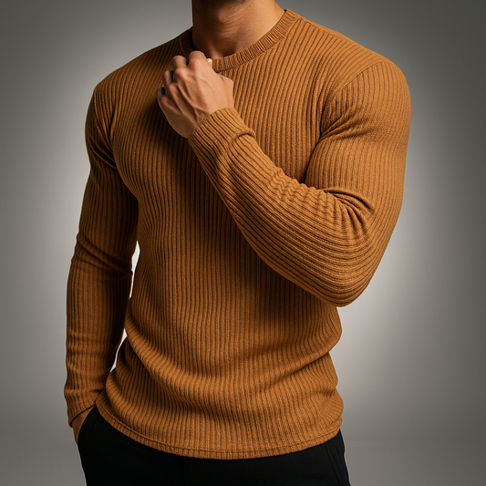 Magnolia Slim Fit Ribbed Sweater for Men | Kieran