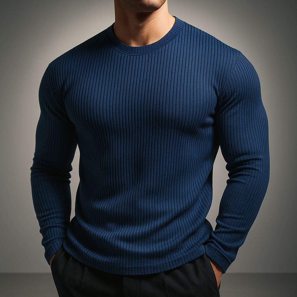 Magnolia Slim Fit Ribbed Sweater for Men | Kieran