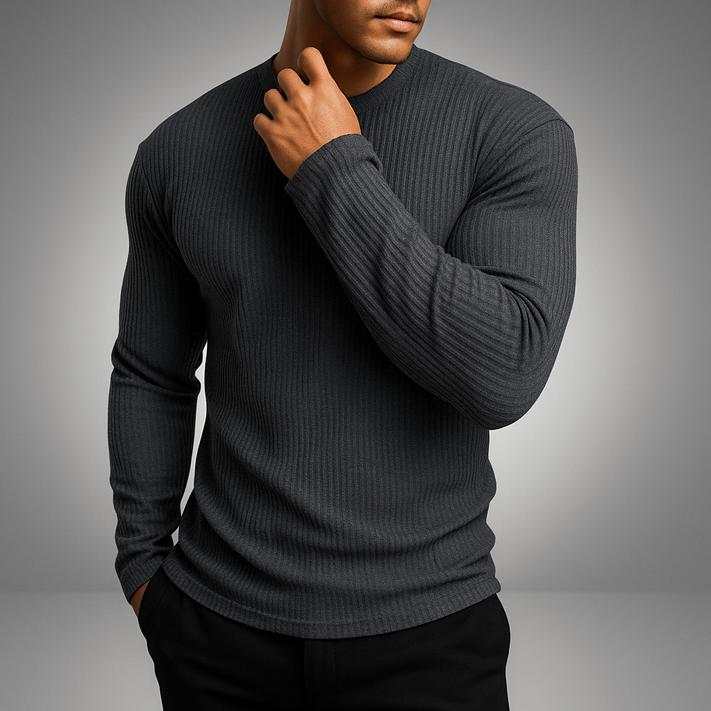 Magnolia Slim Fit Ribbed Sweater for Men | Kieran