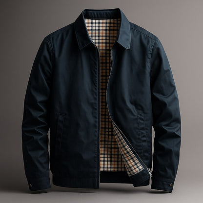 Striped Zip Front Utility Jacket for Men | Hadley