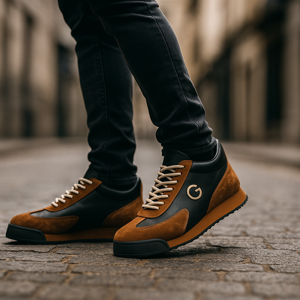 Uplifting Retro Style Lace Up Trainers For Men | Marco