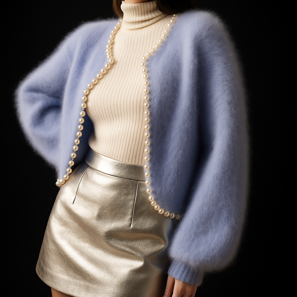 Happy Pearl Embellished Cardigan For Women | Chloe
