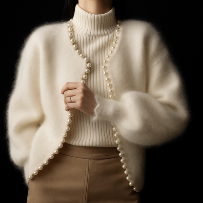 Happy Pearl Embellished Cardigan For Women | Chloe