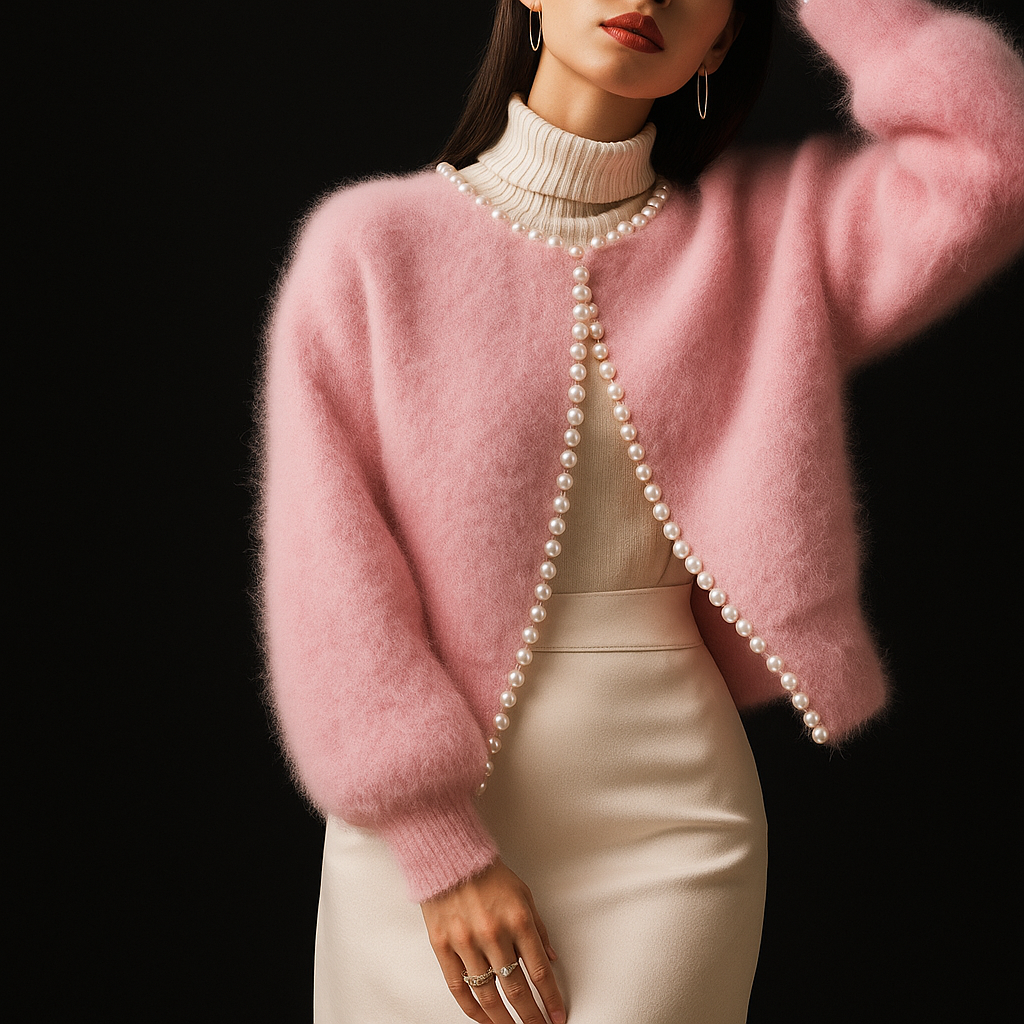 Happy Pearl Embellished Cardigan For Women | Chloe
