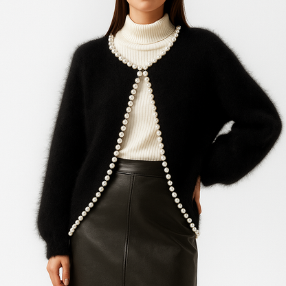 Happy Pearl Embellished Cardigan For Women | Chloe