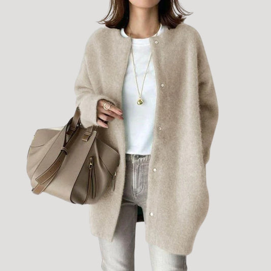 Coastal Long knit cardigan with relaxed silhouette for women | Arlette