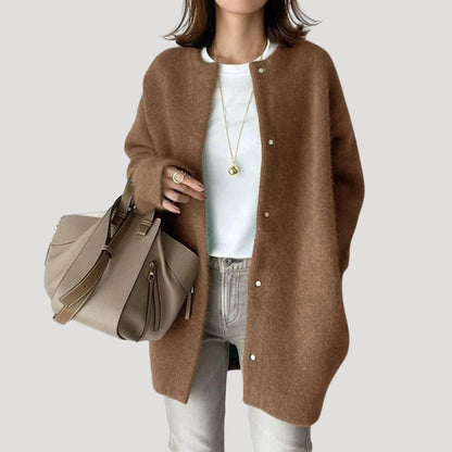 Coastal Long knit cardigan with relaxed silhouette for women | Arlette