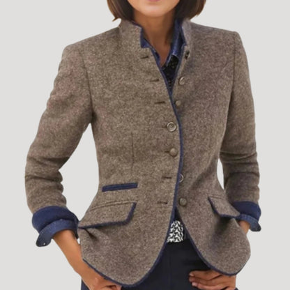 Marina Tweed jacket with fitted silhouette for women | Elowen