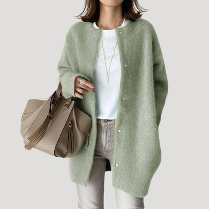 Coastal Long knit cardigan with relaxed silhouette for women | Arlette
