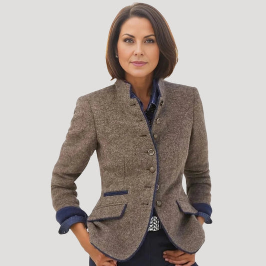 Marina Tweed jacket with fitted silhouette for women | Elowen
