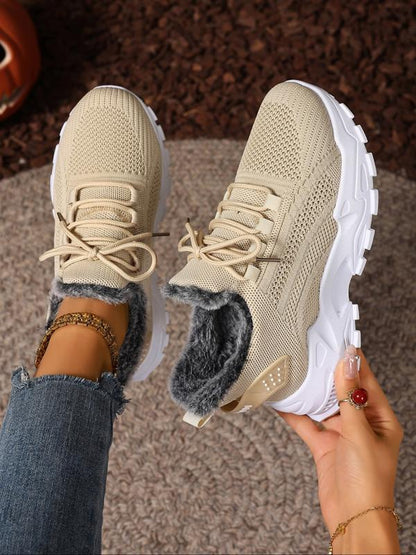 Quiet Comfortable Lined Outdoor And Indoor Sneakers For Women | Elvoria