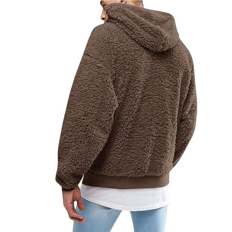 Quick Fluffy teddy hoodie with hood for men | Arvid