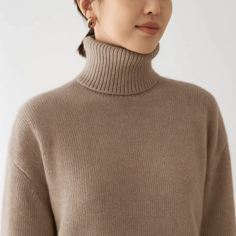 Restful Oversized Turtleneck Sweater For Women | Elaraine