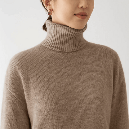 Restful Oversized Turtleneck Sweater For Women | Elaraine