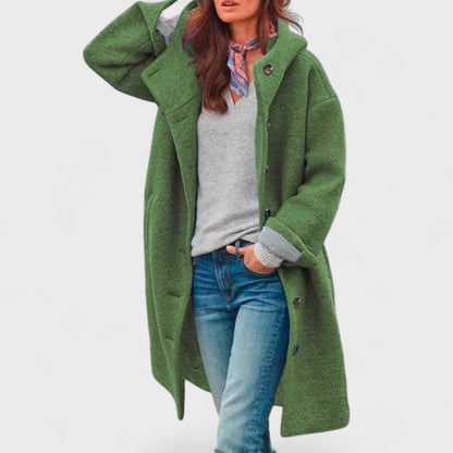 Airy Longline Button Coat For Women | Aida