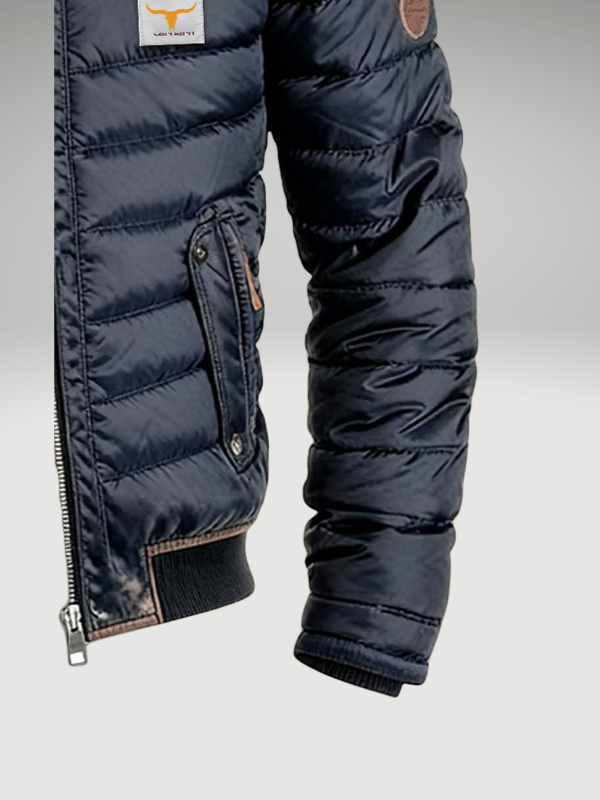 Reflective Quilted Stand Collar Jacket For Men | Laurent